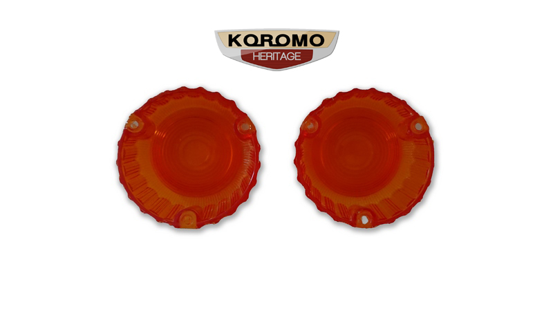 Rear Indicator Lenses in amber suitable for Toyota Tiara and Toyopet Corona 1960 to 1964