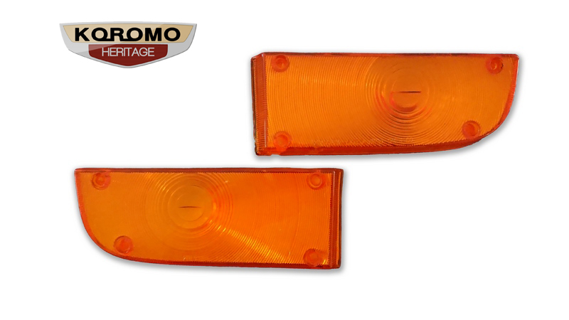 Front Indicator Lamp Lenses (Amber) suitable for Toyota Corona T40 and T50 Series 1967 to 1970