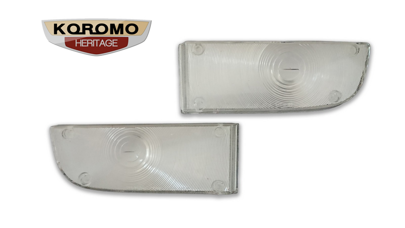 Front Indicator Lenses (Clear) suitable for Toyota Corona T40 and T50 series 1967 to 1970